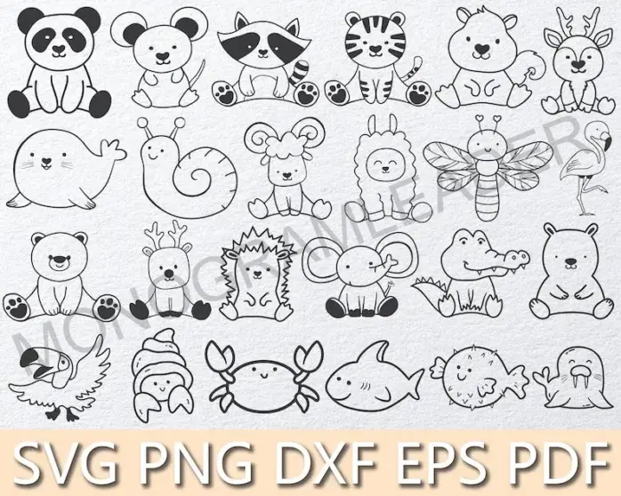 Arquivos Png Animais Vetorizaveis Para Personalizados E Papercraft