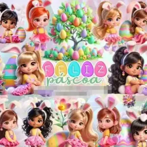 Arquivos Png Mascotes Pascoa Infantil Design Personalizavel