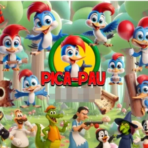 Arquivos PNG Pica-Pau 3D para Sublimação e Scrap