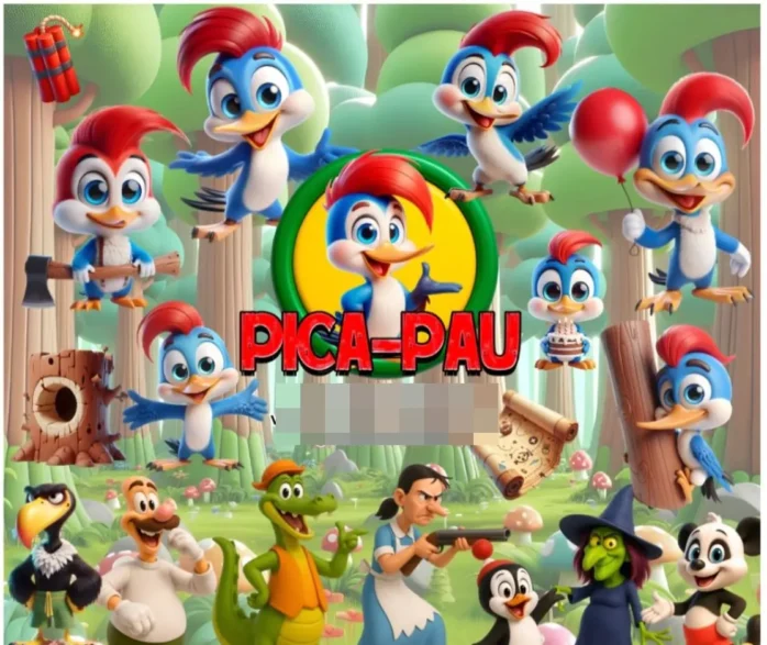 Arquivos PNG Pica-Pau 3D para Sublimação e Scrap