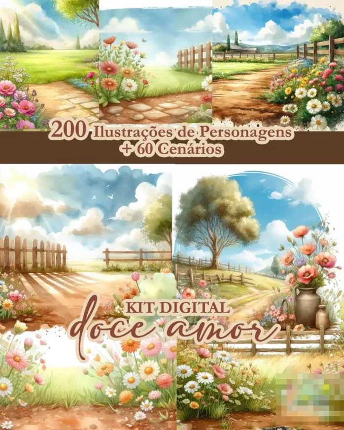 Arquivos PNG Tema Doce Amor para Personalizados
