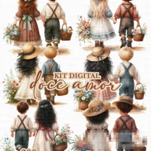 Arquivos PNG Tema Doce Amor para Personalizados