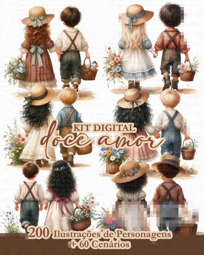 Arquivos PNG Tema Doce Amor para Personalizados