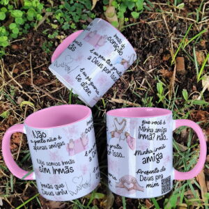 Arte Caneca Amiga Irmã - Png e Corel