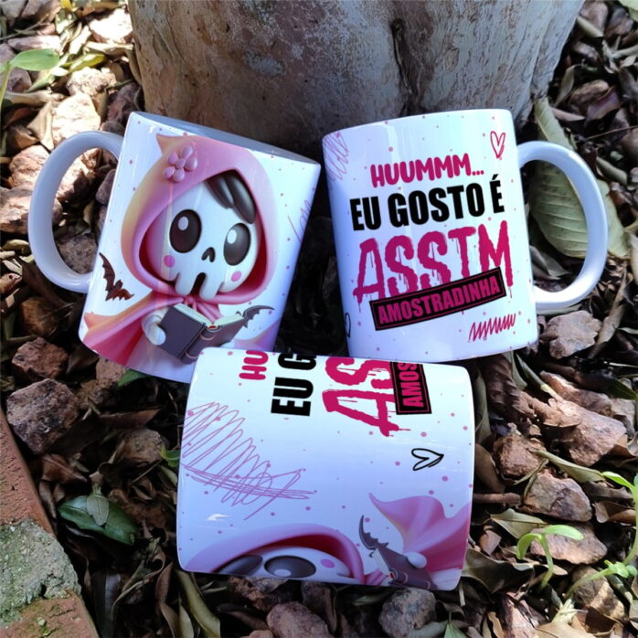 Arte Caneca Amostradinho Rosa - Jpg, Corel, pdf