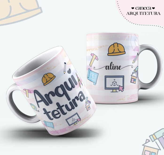 Arte Caneca Arquitetura Feminina
