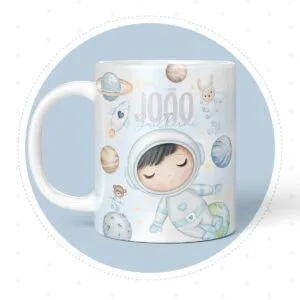 Arte Caneca Astronauta Cute