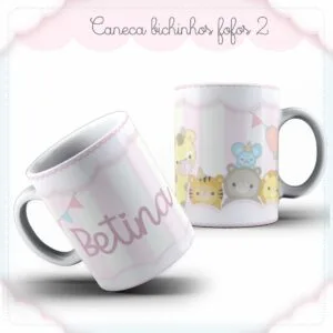 Arte Caneca Bichinhos Fofos 1- Arquivo Digital 12 Arte Caneca Bichinhos Fofos 1- Arquivo Digital