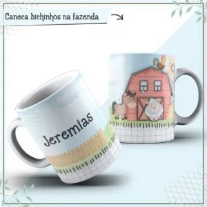 Arte Caneca Bichinhos na Fazenda 5 Arte Caneca Bichinhos na Fazenda
