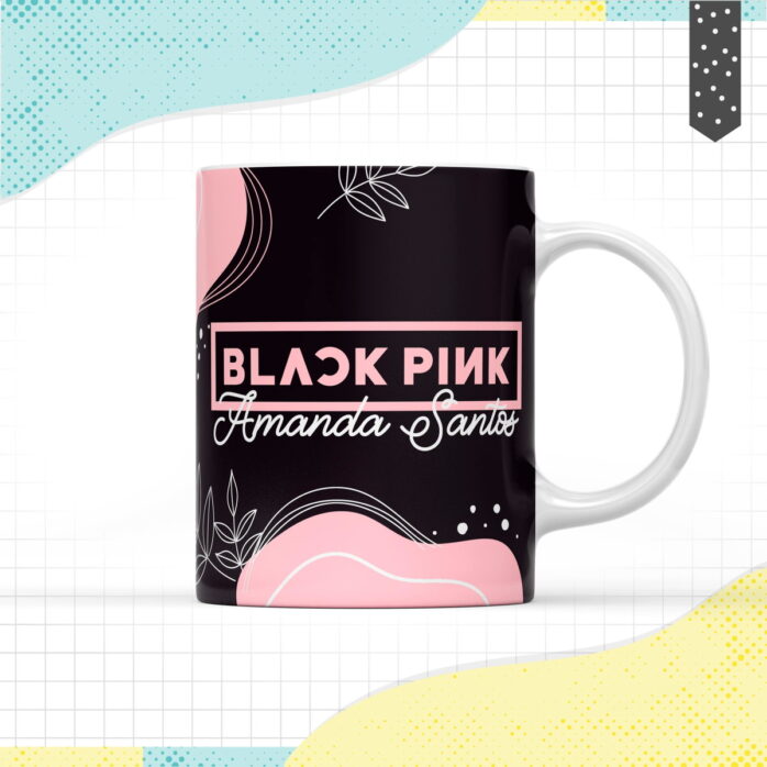 Arte Caneca Black Pink
