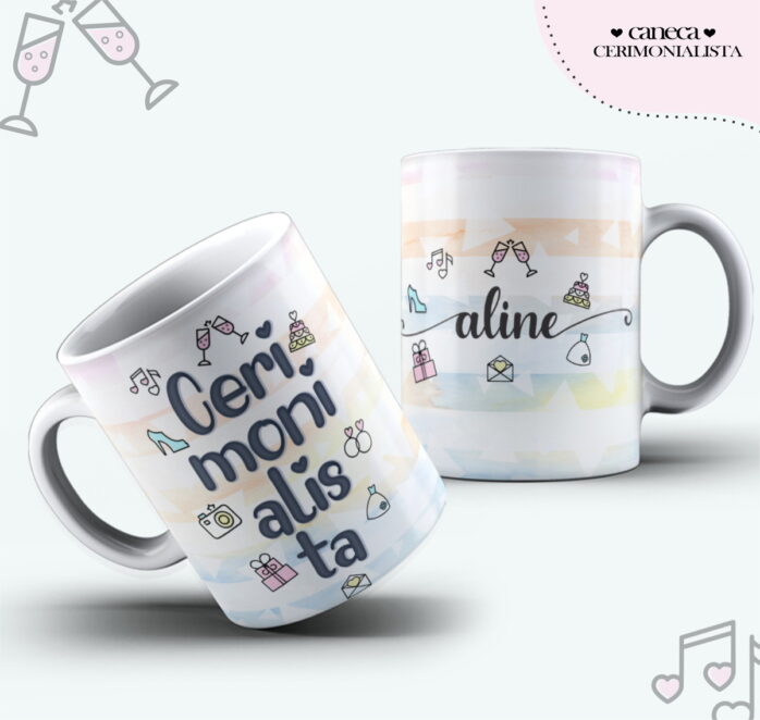 Arte Caneca Cerimonialista Feminina