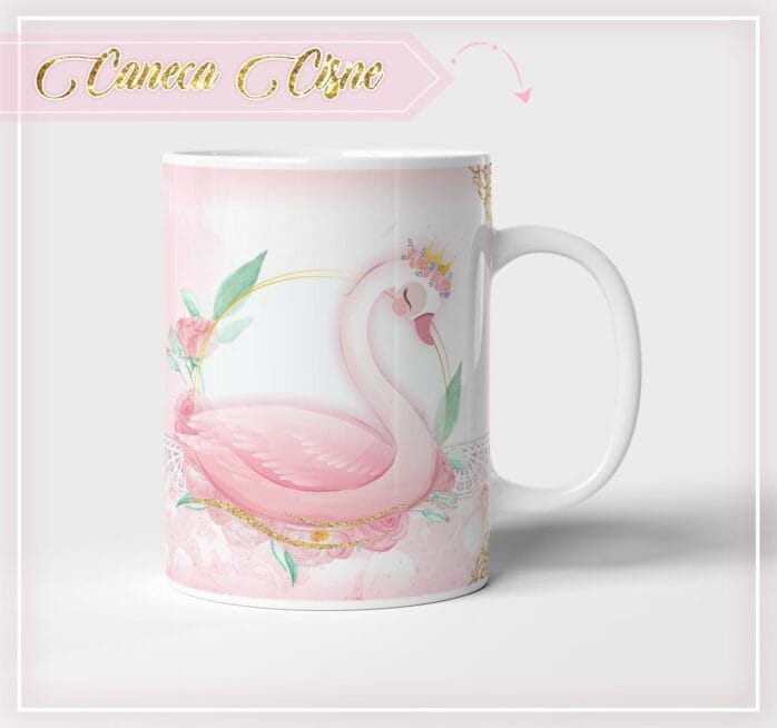 Arte Caneca Cisne