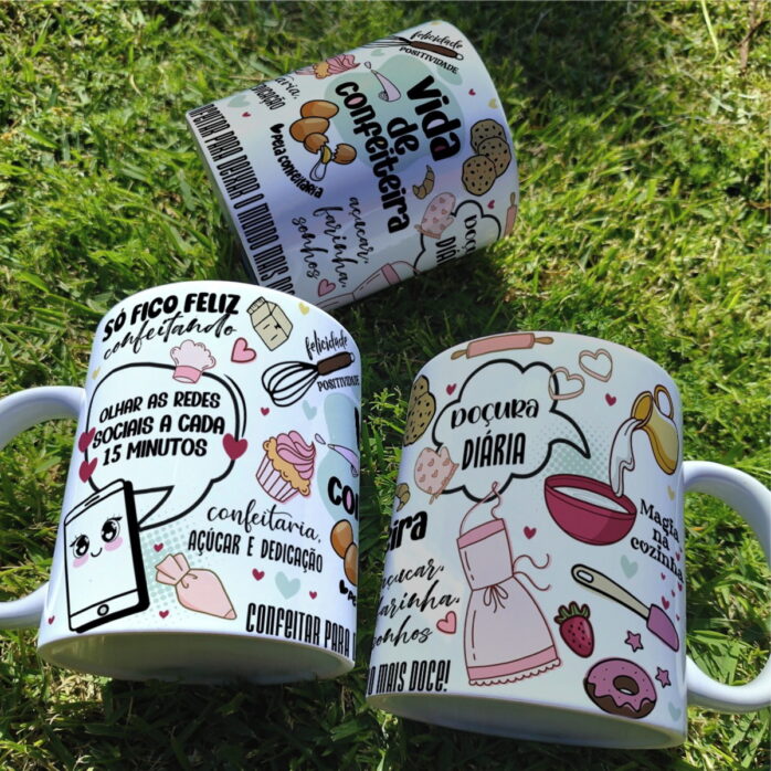 Arte Caneca Confeiteira - Png