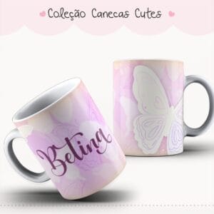 Arte Caneca Cute Borboletas Aquarela 27 Arte Caneca Cute Borboletas Aquarela