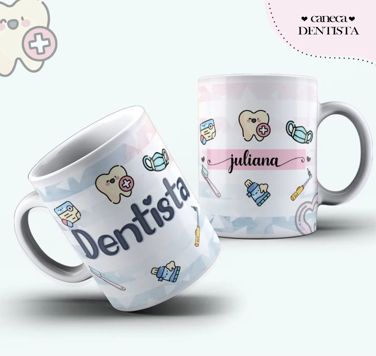 Arte Caneca Dentista Feminina 1 Arte Caneca Dentista Feminina