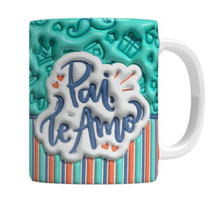 Arte Caneca Dia dos Pais PNG para Sublimação