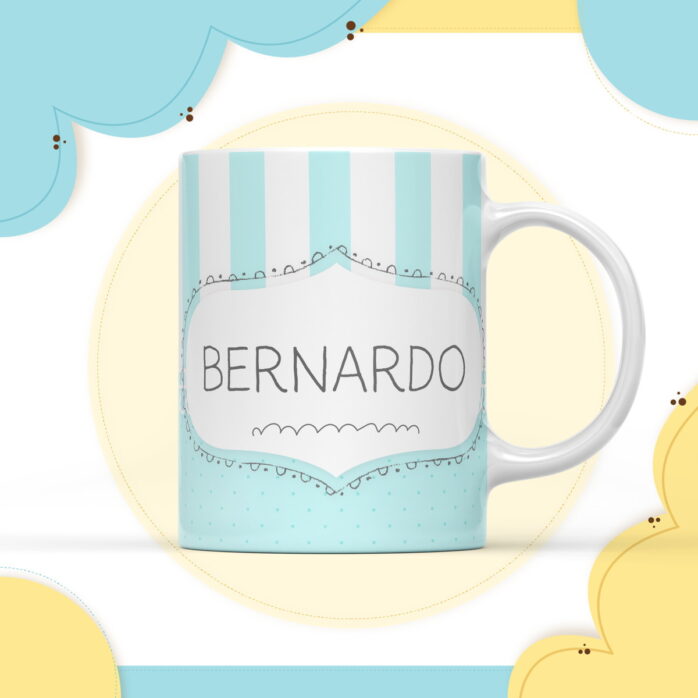 Arte Caneca Digital Neutro Azul