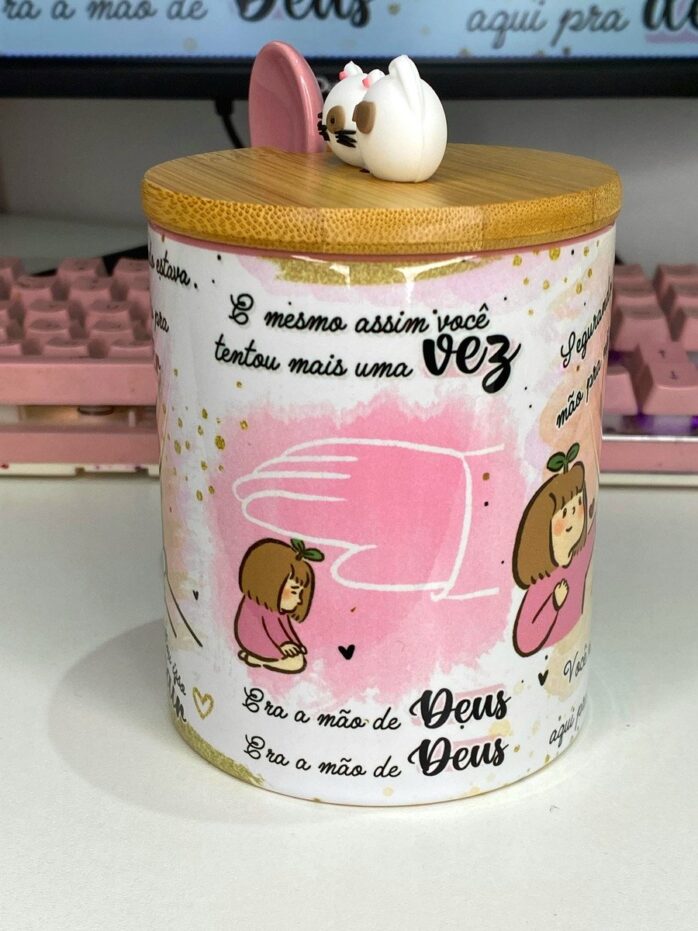 Arte Caneca Era Mão de Deus