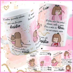 Arte Caneca Era Mão de Deus