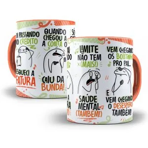 Arte Caneca Fui Passando no Crédito Esqueci a Fatura Laranja 14 Arte Caneca Fui Passando no Crédito Esqueci a Fatura Laranja