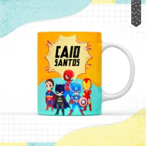 Arte Caneca Heróis 5 Arte Caneca Heróis