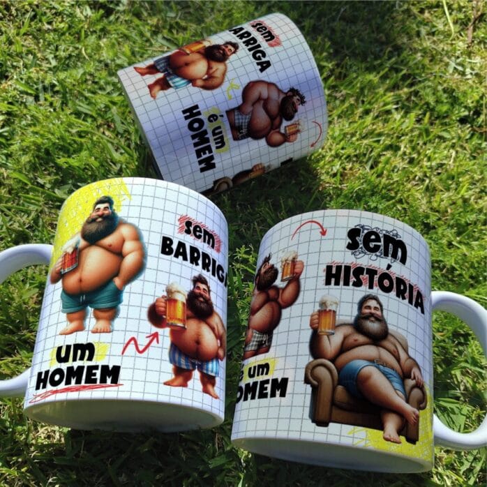 Arte Caneca Homem Engraçada