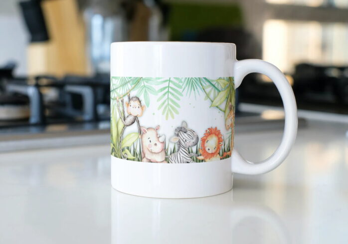 Arte Caneca Infantil Safari