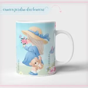 Arte Caneca Jardim Bonecas