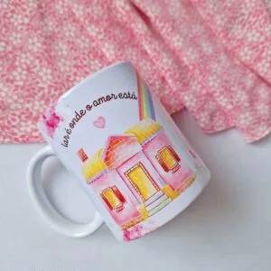 Arte Caneca Lar É Onde o Amor Está - Png