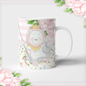 Arte Caneca Leoa em Aquarela Arquivo Digital para Sublimação 2 arte caneca leoa arquivo digital