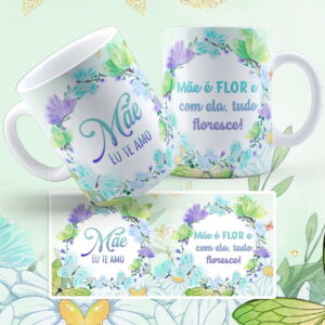 arte caneca mae borboleta arquivo digital
