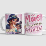 Arte Caneca Mães Princesas - Png
