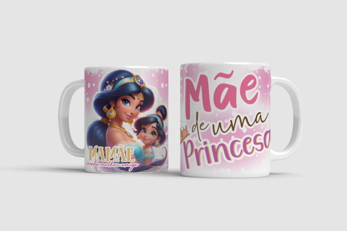Arte Caneca Mães Princesas - Png