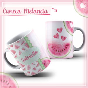 arte caneca melancia arquivo digital