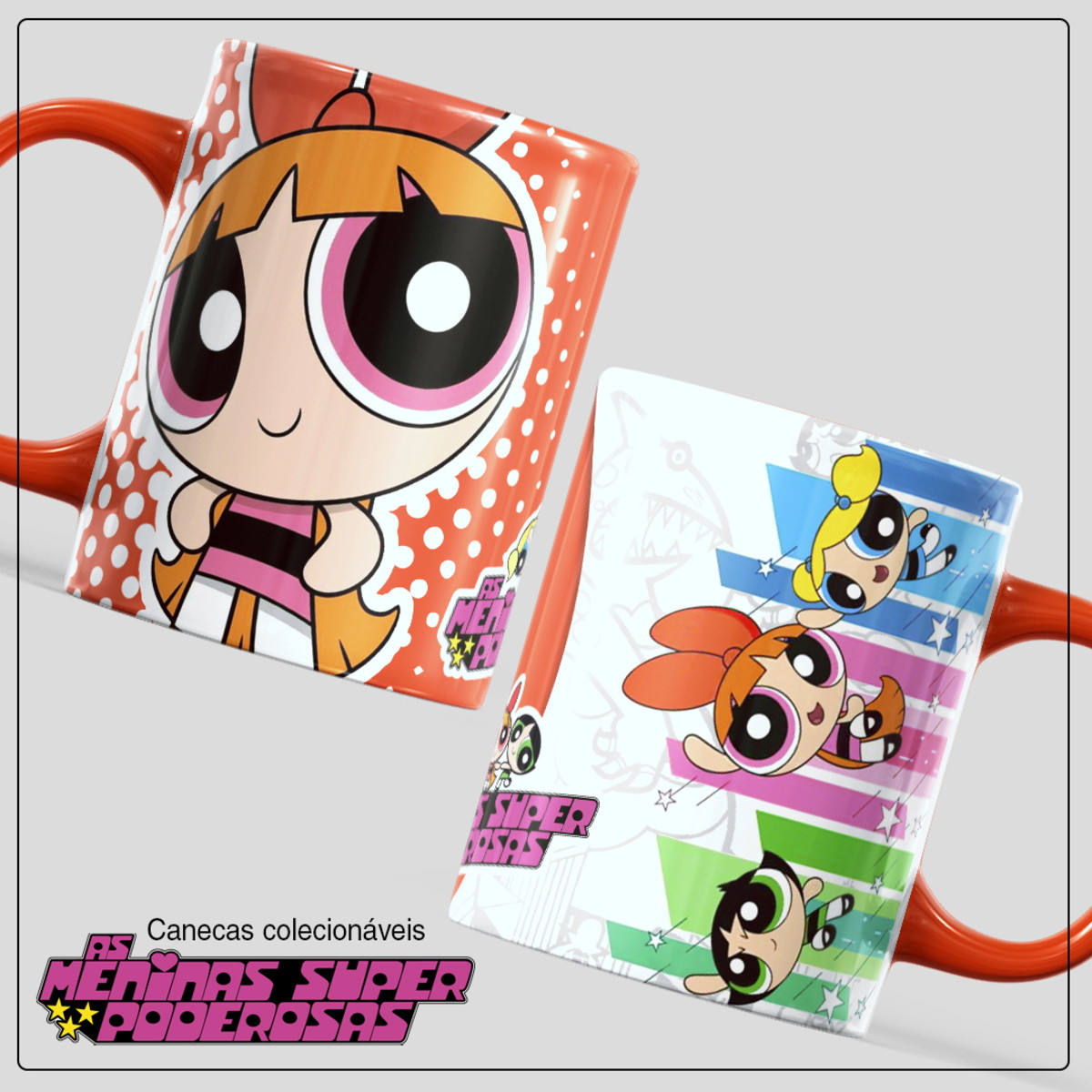 Arte Meninas Super Poderosas PNG para Caneca Sublimação 3 Arte Meninas Super Poderosas PNG para Caneca Sublimação - Imagem 3