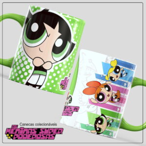Arte Meninas Super Poderosas PNG para Caneca Sublimação 19 arte caneca meninas super poderosas