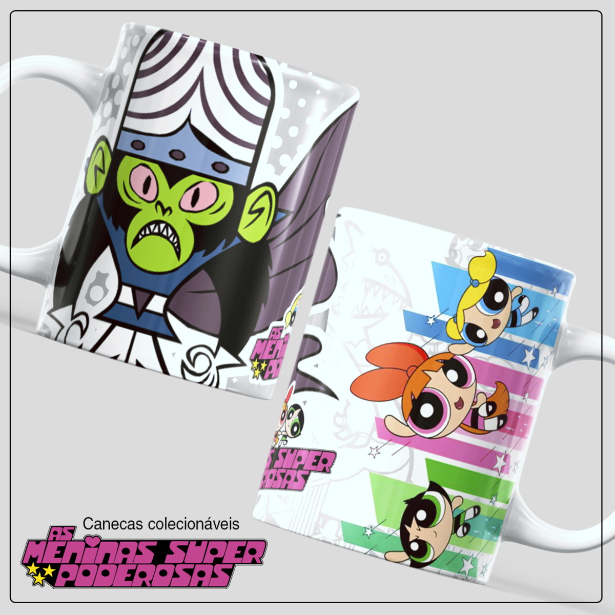Arte Meninas Super Poderosas PNG para Caneca Sublimação 5 Arte Meninas Super Poderosas PNG para Caneca Sublimação - Imagem 5