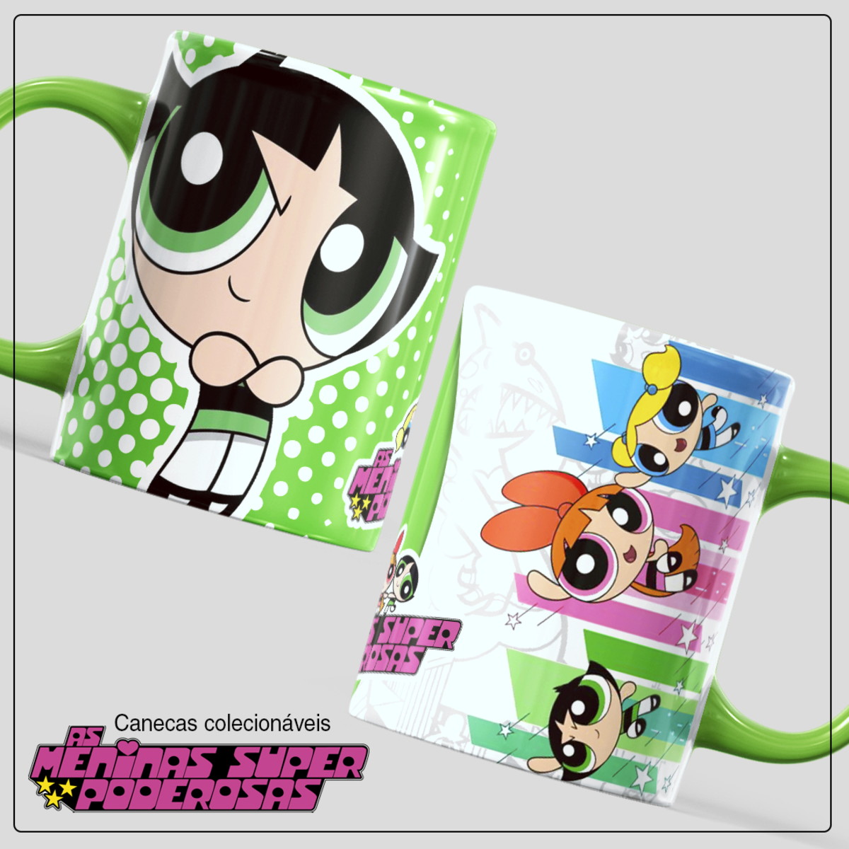 Arte Meninas Super Poderosas PNG para Caneca Sublimação 1 Arte Meninas Super Poderosas PNG para Caneca Sublimação
