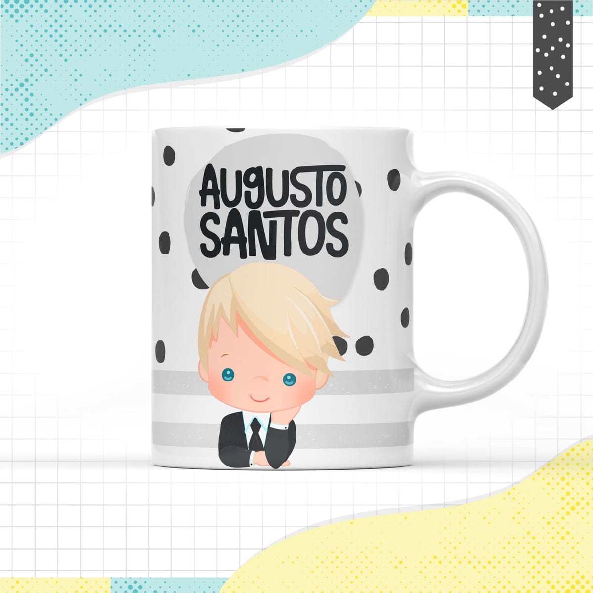 Arte Caneca Menino Loiro PNG para Sublimação 1 Arte Caneca Menino Loiro PNG para Sublimação