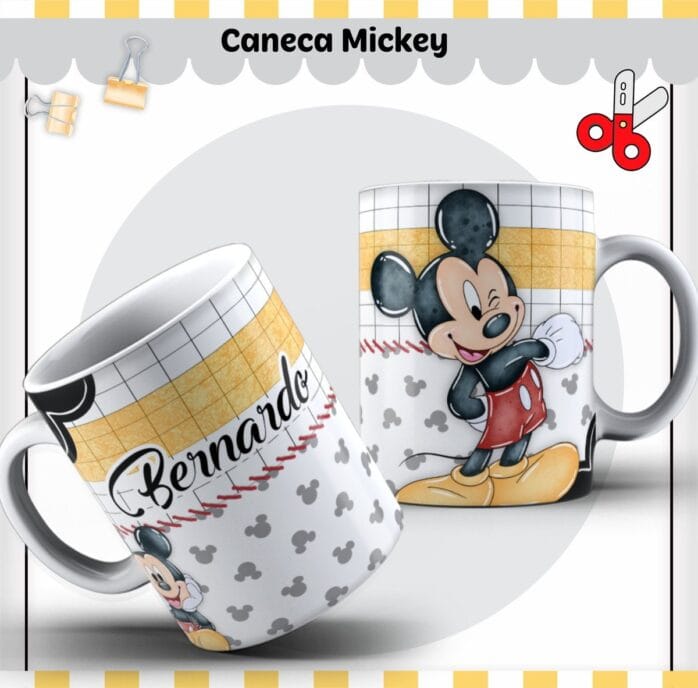 Arte Caneca Mickey Lindo