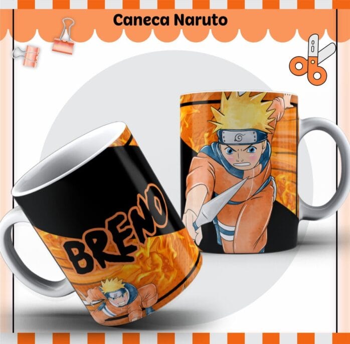 Arte Caneca Naruto