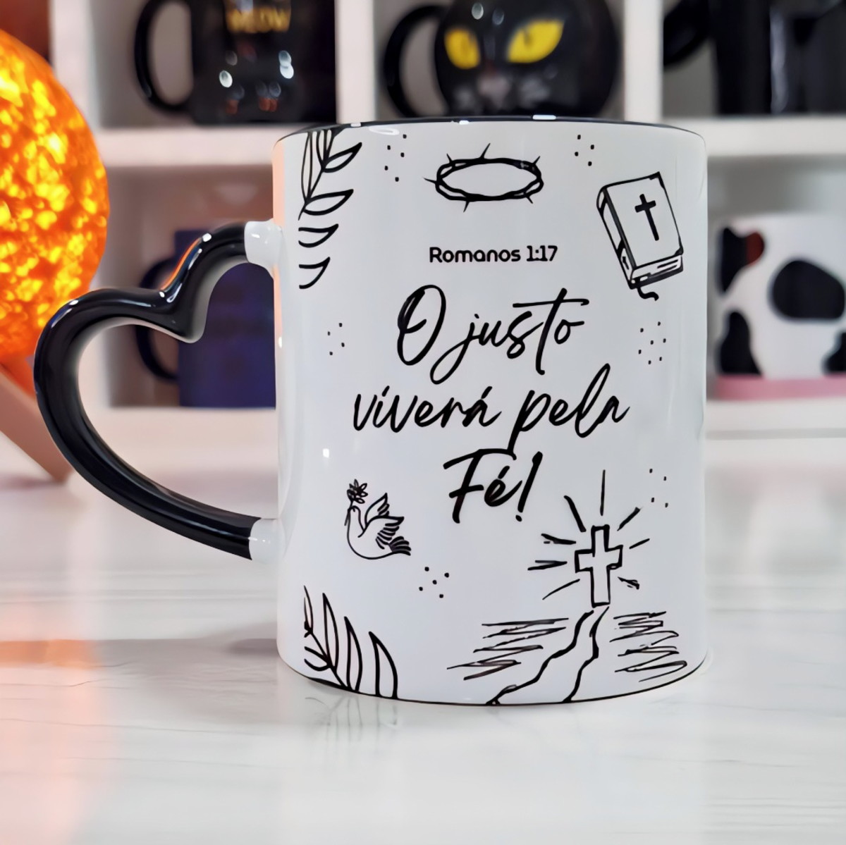 Arte Digital Cristã para Caneca o Justo Viverá Livre 1 Arte Digital Cristã para Caneca o Justo Viverá Livre