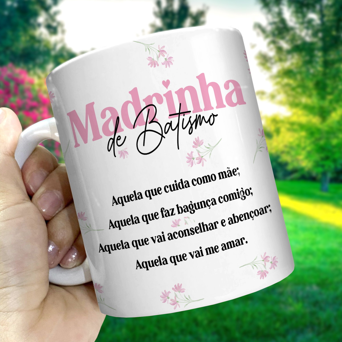 Arte Digital Caneca Padrinhos de Batismo Nossa Senhora 2 Arte Digital Caneca Padrinhos de Batismo Nossa Senhora - Imagem 2