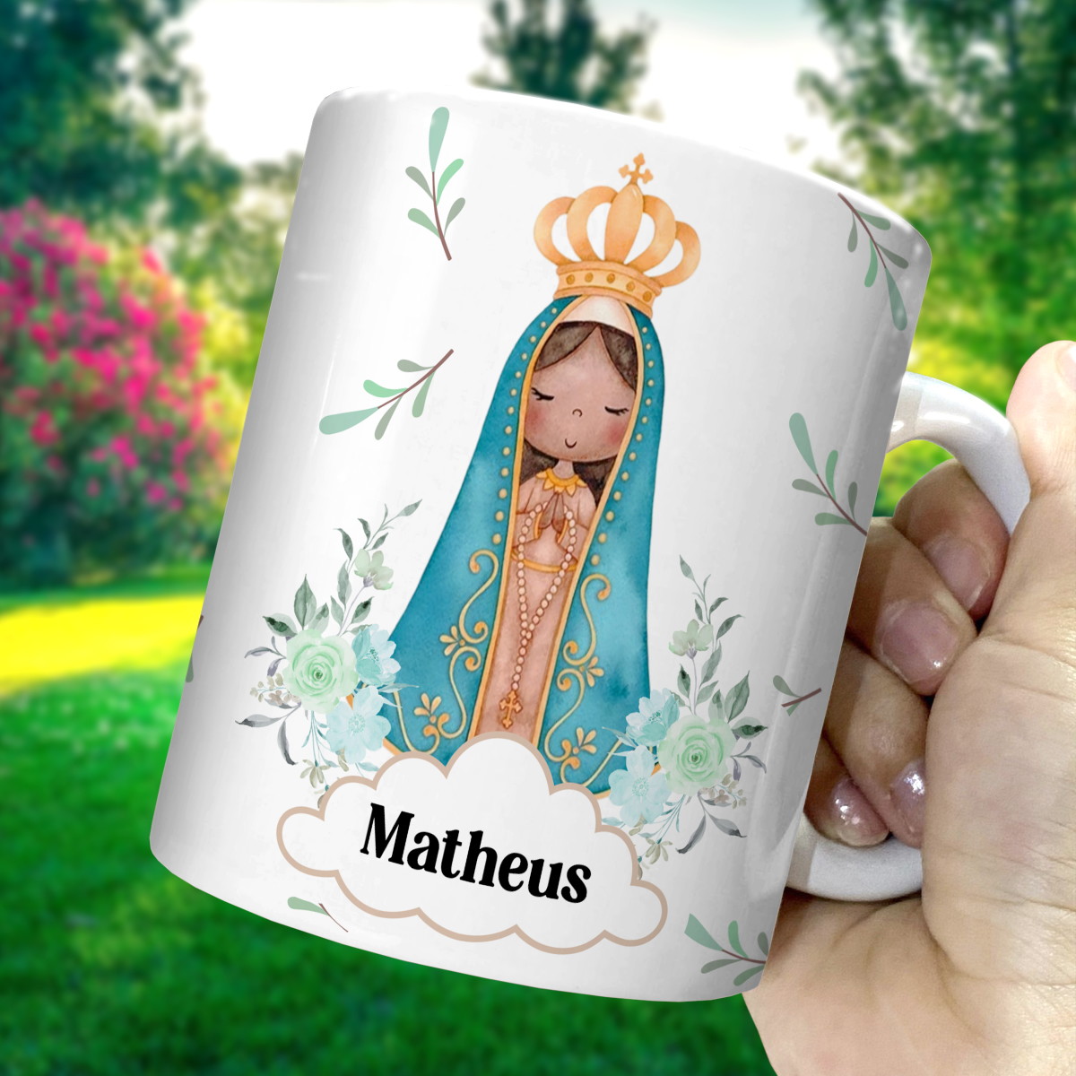 Arte Digital Caneca Padrinhos de Batismo Nossa Senhora 4 Arte Digital Caneca Padrinhos de Batismo Nossa Senhora - Imagem 4
