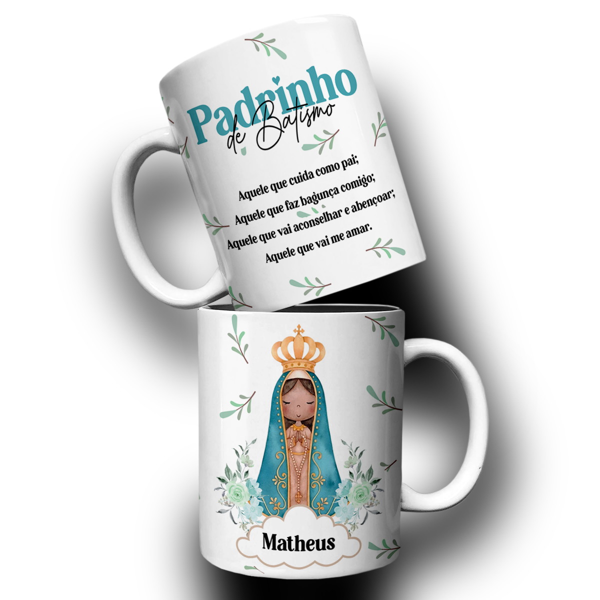 Arte Digital Caneca Padrinhos de Batismo Nossa Senhora 5 Arte Digital Caneca Padrinhos de Batismo Nossa Senhora - Imagem 5