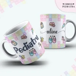 Arte Caneca Pediatra Feminina