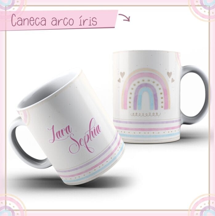 Arte Caneca Rainbow