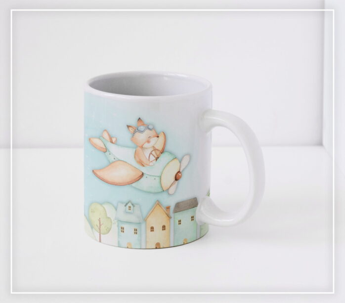 Arte Caneca Raposo Aviador
