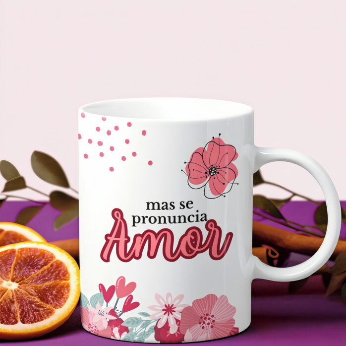 Arte Caneca se Escreve Mãe, se Pronuncia Amor - Png