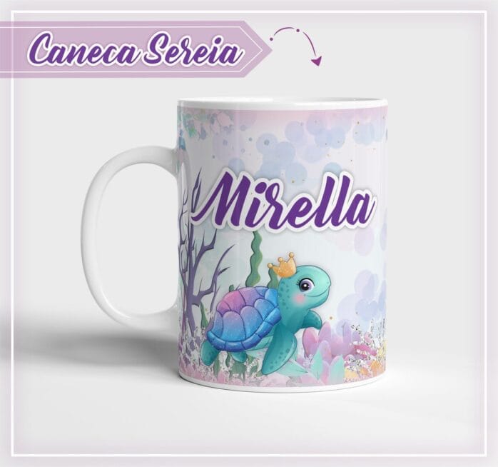 Arte Caneca Sereia Cute